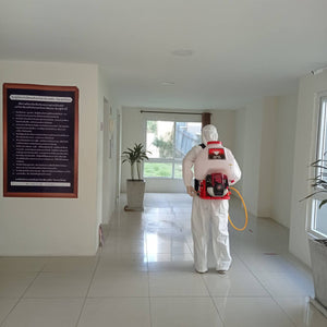 "งานกิจการนิสิต สำนักบริหารวัชรพล ฉีดพ่นฆ่าเชื้ออาคารหอพัก 19 ก.พ.65"