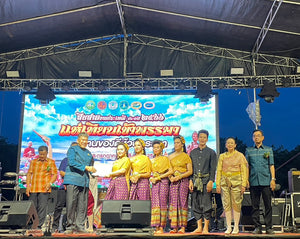 คณะฯ เข้าร่วมการแสดงพิธีเปิดงานแห่เทียนเข้าพรรษา อำเภอห้วยกระเจา จังหวัดกาญจนบุรี