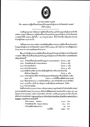 ประกาศผลสอบวัดความรู้ผู้ขอขึ้นทะเบียนและรับใบอนุญาตเป็นผู้ประกอบวิชาชีพเทคนิคการแพทย์ ครั้งที่ 1/2564