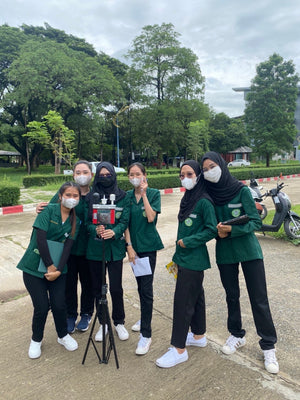 นิสิตสาขาอาชีวอนามัยและความปลอดภัย ฝึกปฎิบัติการตรวจวิเคราะห์และประเมินสภาพความร้อนในการทำงาน