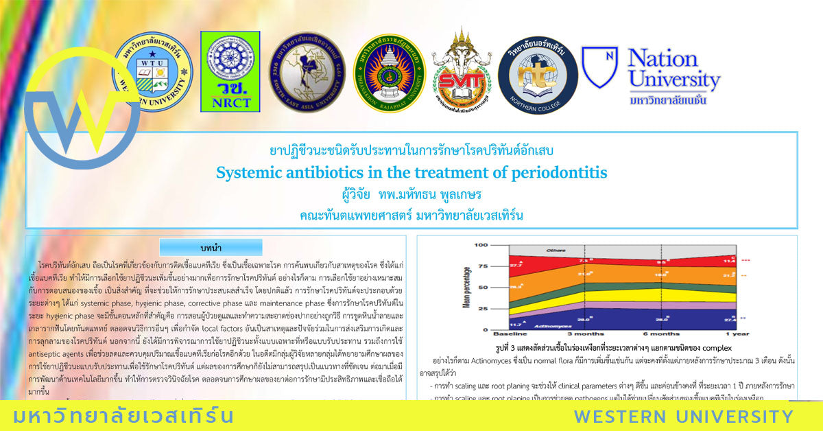 ผู้วิจัย อ.ทพ.มหัทธน พูลเกษร